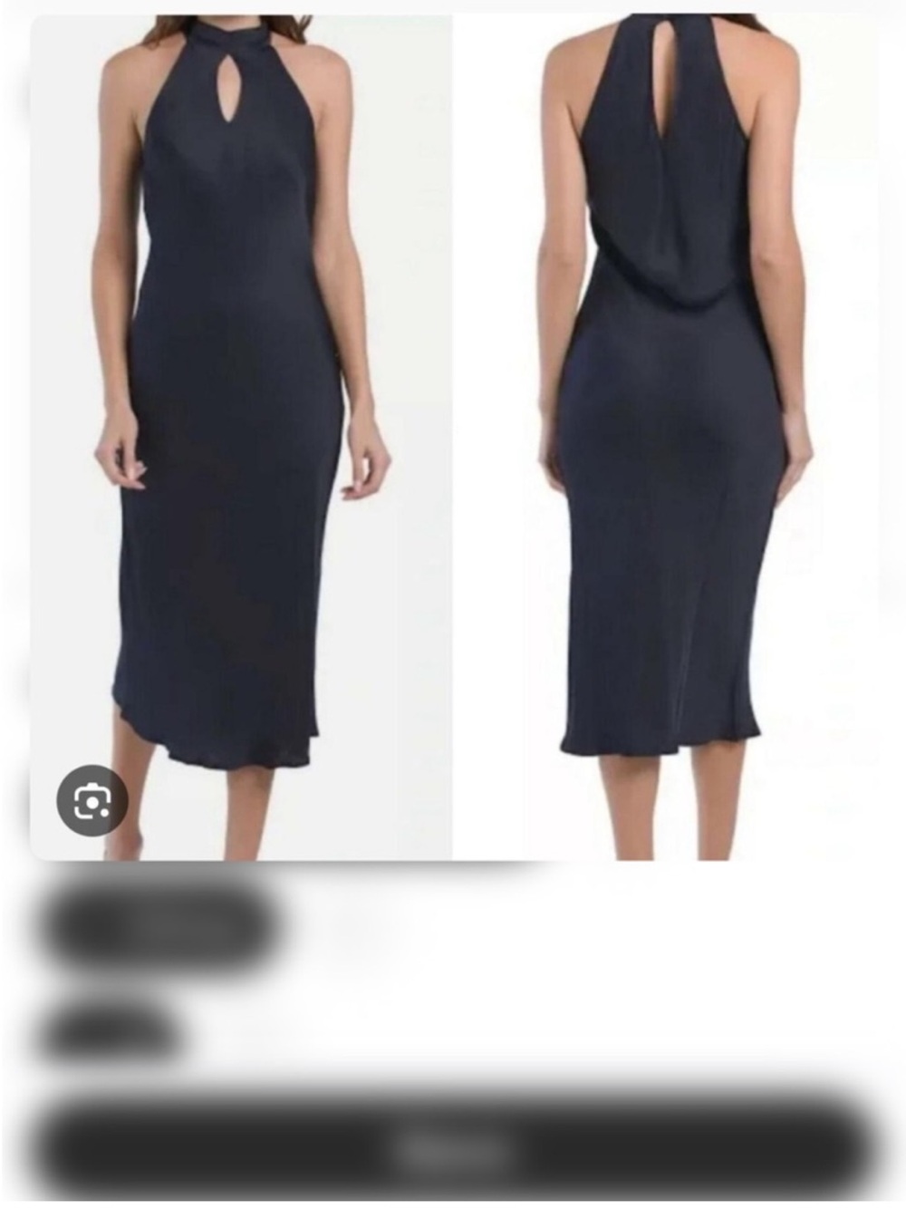 Young Fabulous & Broke satin sleeveless keyhole midi dress Sz Sm